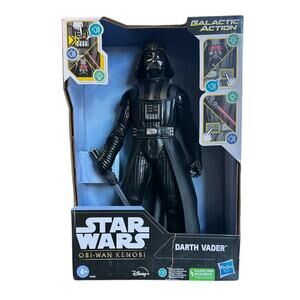 Star Wars DARTH VADER 12" action figure with Galactic Action Obi-Wan Kenobi NEW